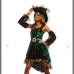 Women's Emerald Pirate Costume XL